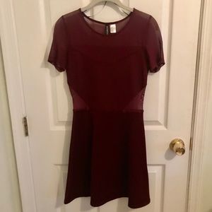 NWOT skater dress w/ mesh cutouts